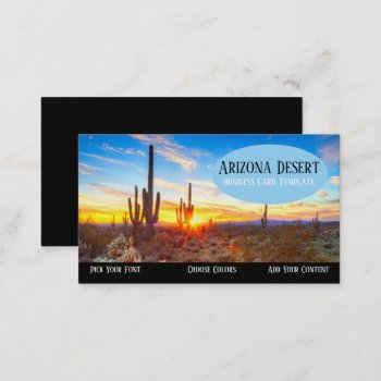Southwestern Sunset Desert Business Card by businesscardslogos at Zazzle
