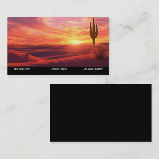Southwestern Sunset Desert Business Card
