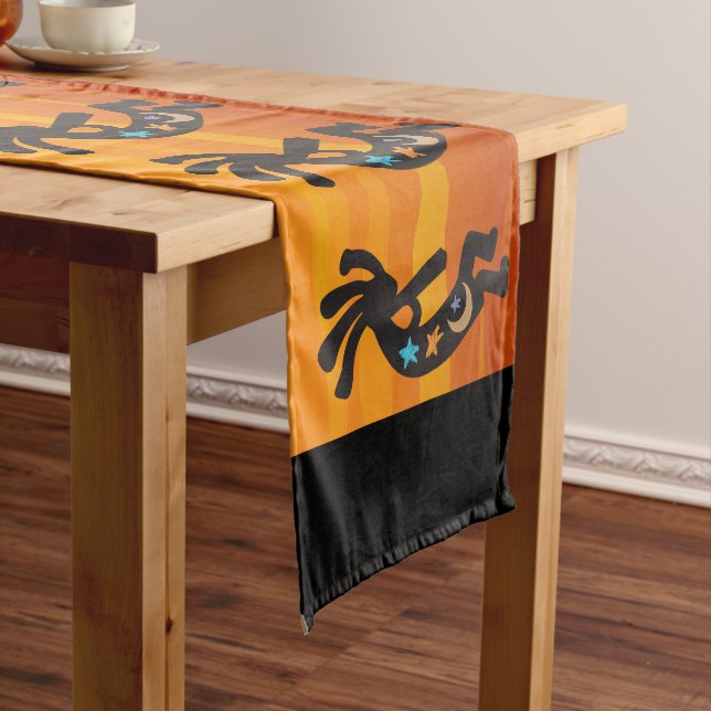 Southwestern Sunset Kokopelli  Short Table Runner (In Situ)