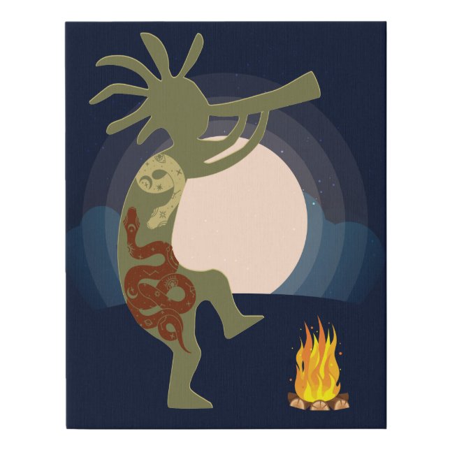 Southwestern Symbols Kokopelli Canvas (Front)