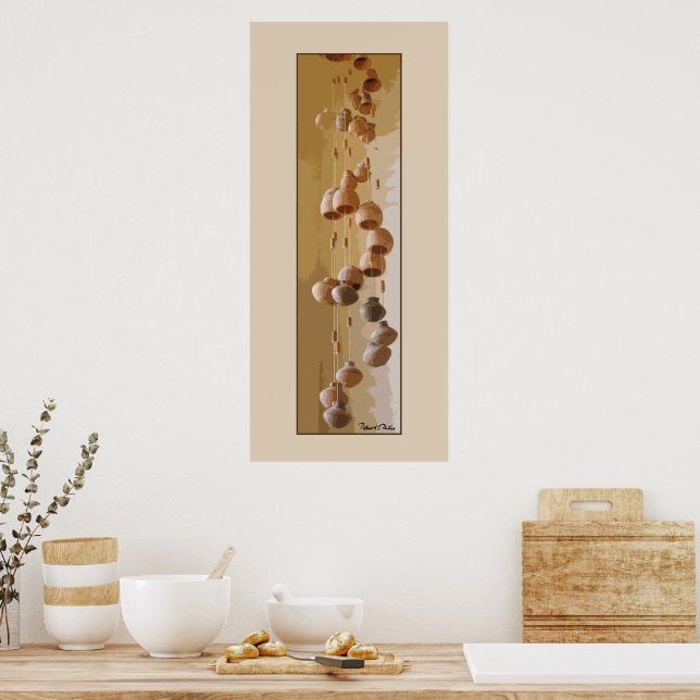 Southwestern Terra Cotta Wind Chime Still Life Poster (Kitchen)