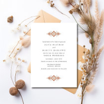 Southwestern Terracotta Desert Wedding  Invitation