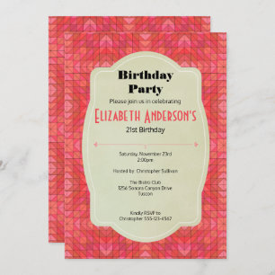 Southwestern Triangles and Diamonds Birthday Party Invitation