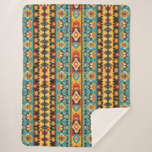 Southwestern Triba Sherpa Blanket