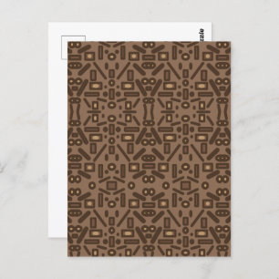 Southwestern Tribal Abstract Pattern Art Design  Postcard