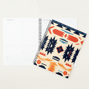 Southwestern Tribal Aztec Geometric Boho Planner