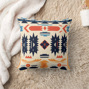 Southwestern Tribal Aztec Geometric Boho Throw Pillow
