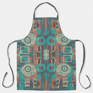 Southwestern Tribal Geometric Shapes Abstract Art Apron