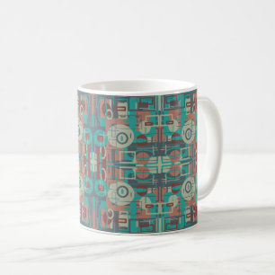 Southwestern Tribal Geometric Shapes Abstract Art Coffee Mug