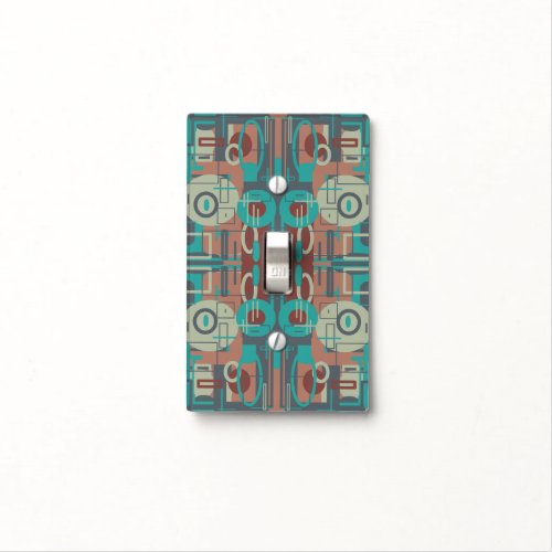 Southwestern Tribal Geometric Shapes Abstract Art Light Switch Cover
