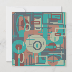 Southwestern Tribal Geometric Shapes Abstract Art Note Card
