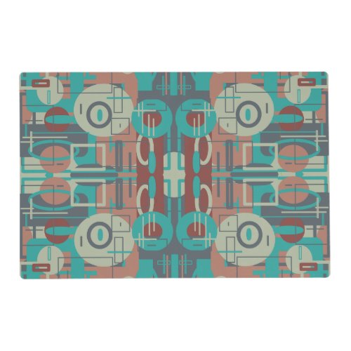 Southwestern Tribal Geometric Shapes Abstract Art Placemat