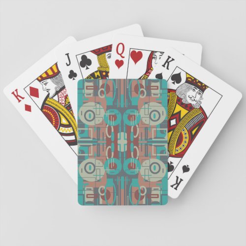 Southwestern Tribal Geometric Shapes Abstract Art Playing Cards