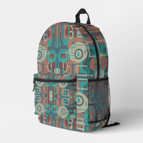 Southwestern Tribal Geometric Shapes Abstract Art Printed Backpack