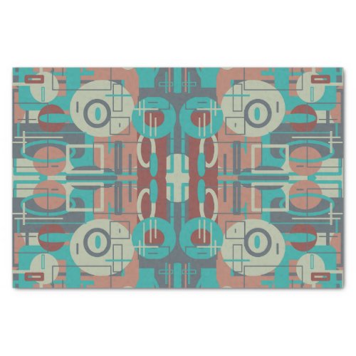 Southwestern Tribal Geometric Shapes Abstract Art Tissue Paper