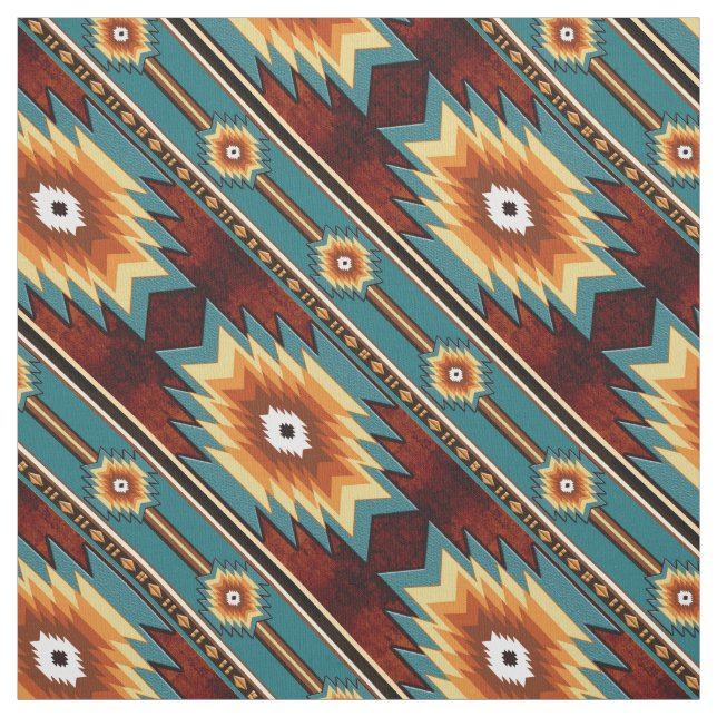 Southwestern tribal pattern fabric (Swatch)