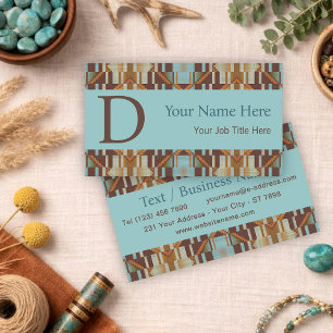 Southwestern Tribal Pattern Inspired Custom Business Card