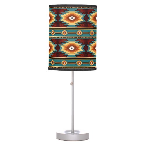 Southwestern tribal pattern table lamp