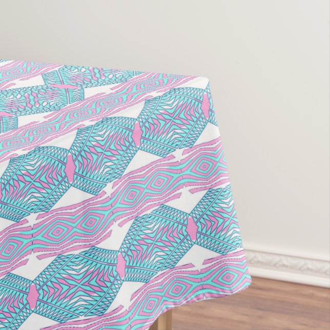 Southwestern tribal pattern tablecloth (In Situ)