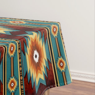 Southwestern tribal pattern tablecloth