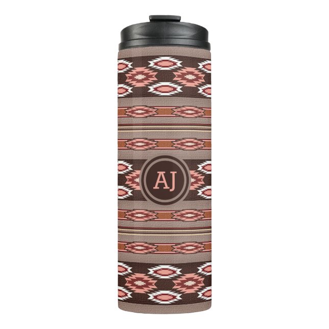 Southwestern tribal pattern thermal tumbler (Front)