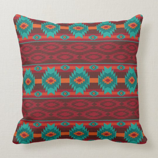 Southwestern tribal pattern throw pillow