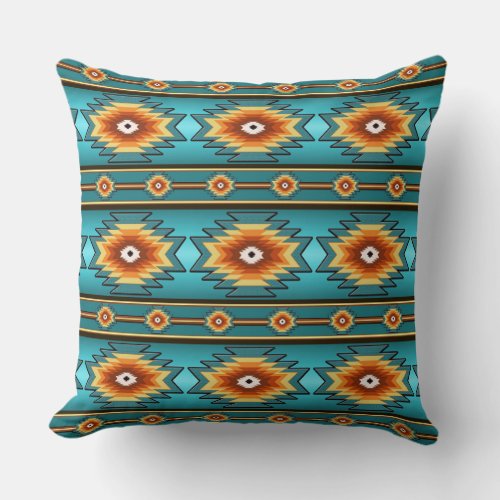 Southwestern tribal pattern throw pillow