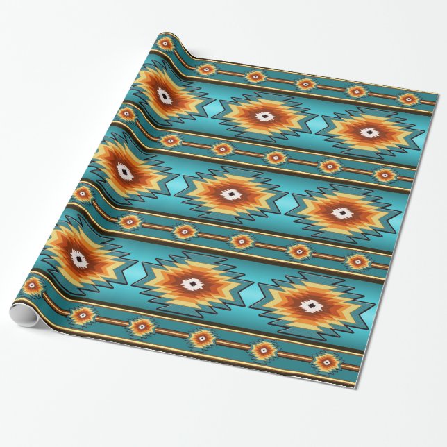 southwestern tribal pattern. wrapping paper (Unrolled)