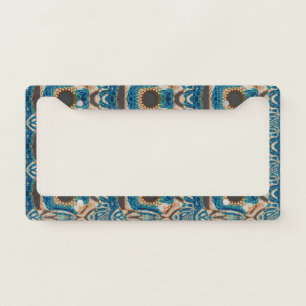 Southwestern Turquoise Native Pattern License Plate Frame