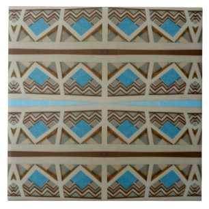 southwestern turquoise pattern ceramic tile