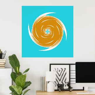 Southwestern Twirl Pattern Poster