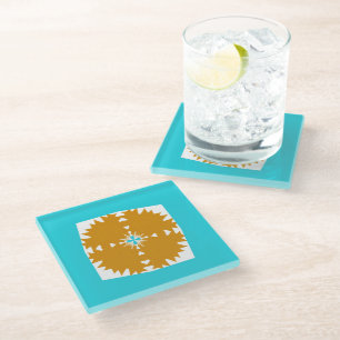 Southwestern Vibes Multi-Color Pattern Glass Coaster