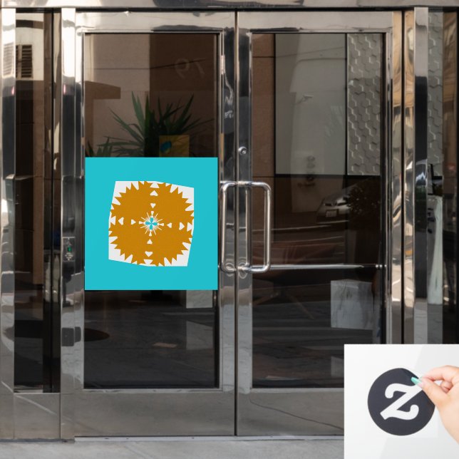 Southwestern Vibes Multi-Color Pattern Window Cling (Office Door)