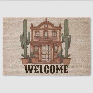 Southwestern Welcome Fiber Doormat