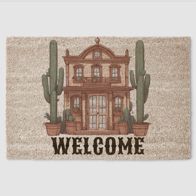 Southwestern Welcome  Fiber Doormat (Front)