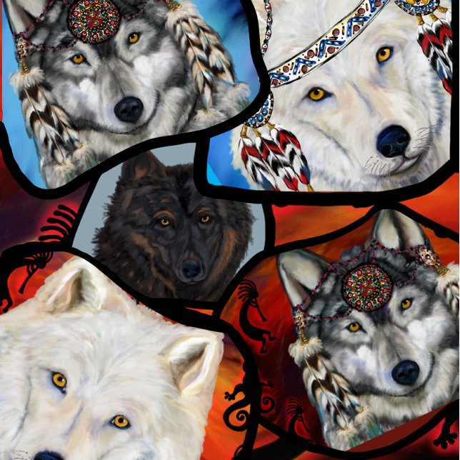 SOUTHWESTERN WOLF ART TISSUE PAPER (Creator Uploaded)