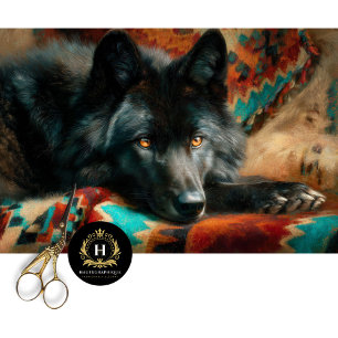 Southwestern Wolf Furniture Decoupage Tissue Paper