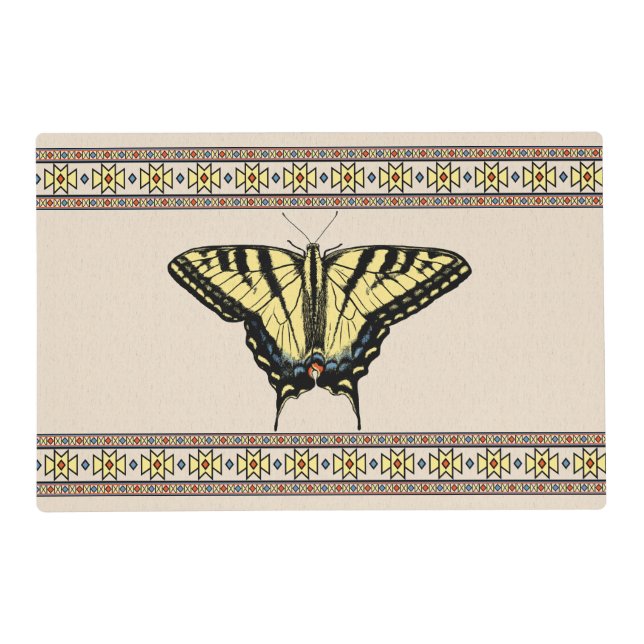 Southwestern Yellow Swallowtail Butterfly 2 Sided Placemat (Front)