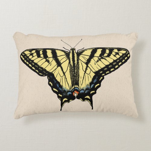 Southwestern Yellow Swallowtail Butterfly Accent Pillow
