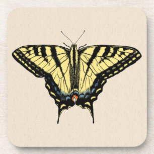 Southwestern Yellow Swallowtail Butterfly Beverage Coaster