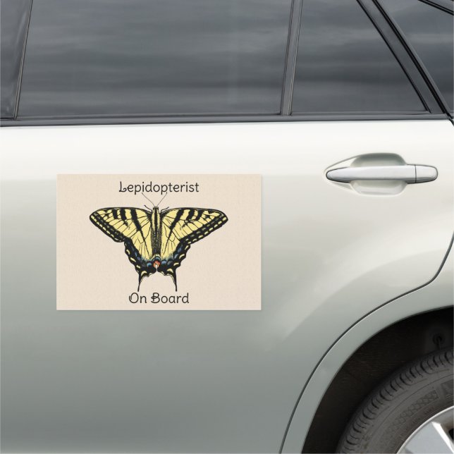 Southwestern Yellow Swallowtail Butterfly Car Magnet (In Situ)