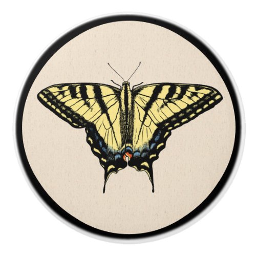 Southwestern Yellow Swallowtail Butterfly Ceramic Knob