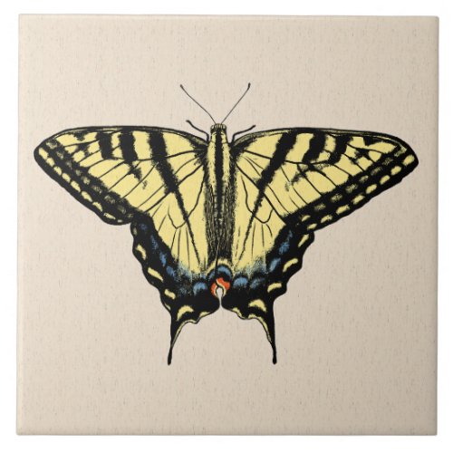 Southwestern Yellow Swallowtail Butterfly   Ceramic Tile