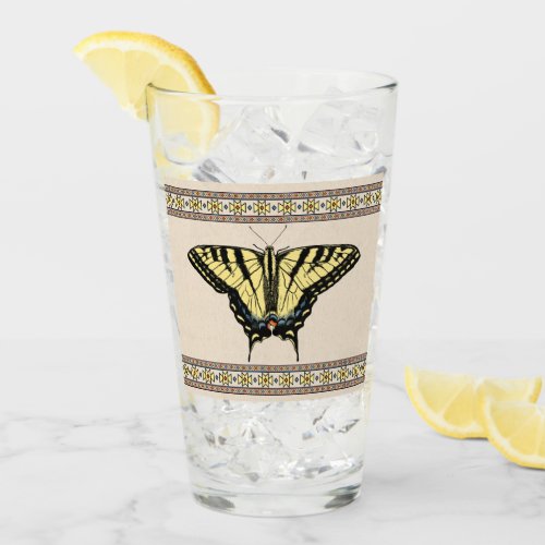 Southwestern Yellow Swallowtail Butterfly Glass