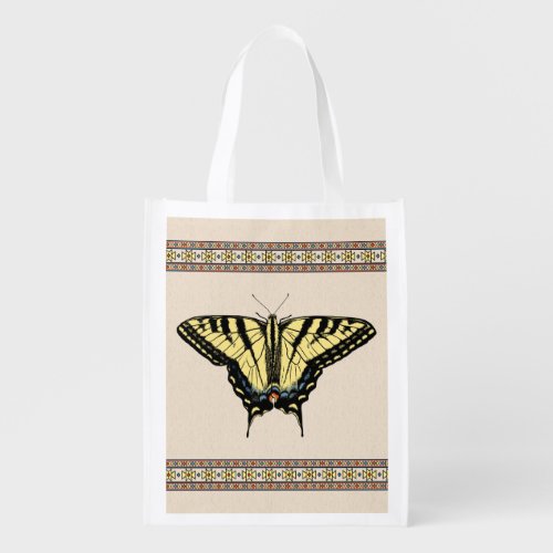 Southwestern Yellow Swallowtail Butterfly  Grocery Bag