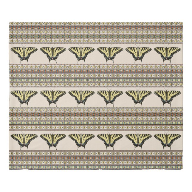Southwestern Yellow Swallowtail Butterfly King Duvet Cover (Back)