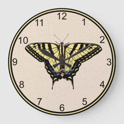 Southwestern Yellow Swallowtail Butterfly  Large Clock