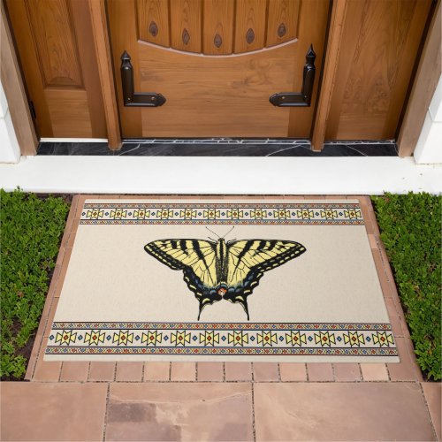 Southwestern Yellow Swallowtail Butterfly Large Doormat