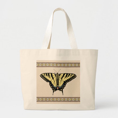 Southwestern Yellow Swallowtail Butterfly Large Tote Bag