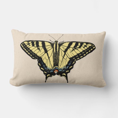 Southwestern Yellow Swallowtail Butterfly   Lumbar Pillow